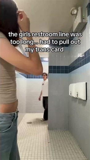 When the Girls' Bathroom Line is Too Long… 💀💳 #relatable #funny #shorts