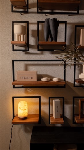 Trit House on Instagram: "Shelfmate is a unique shelving system made up of beautifully varied modules that bring both practicality and quiet style to your walls. Each piece is handcrafted from iron and reclaimed teak, sourced from old Javanese houses, giving every shelf its own story.⁠ ⁠ Designed by @dbodhi, the system can be hung alone or arranged as a personalised composition. Their online configurator makes it easy to create your own layout and see it come to life.⁠ ⁠ Explore your style and b