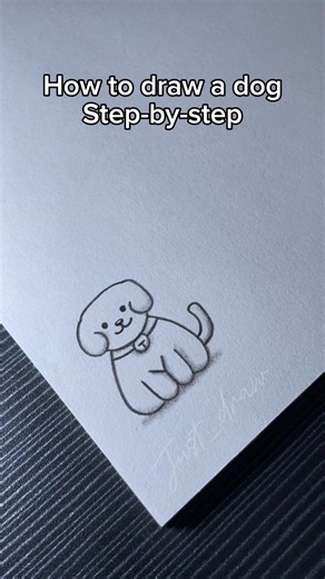 How to draw a dog step-by-step🐶#howtodraw #cute #dog #sketch #art