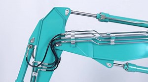 The KAKO K350-200 1/14 three arms hydraulic RC excavator is assembled and painted. This is excavator is equipped with light system ,warning light, air filter ,GPS . #Hydraulic #RCmodel #rcexcavator | Toucanhobby