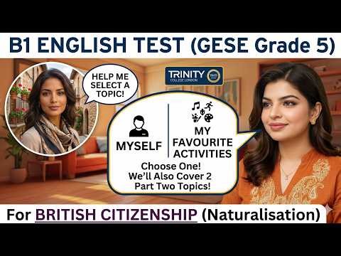 B1 English Test (GESE Grade 5) | SELT British Citizenship| Trinity College London ILR UK
