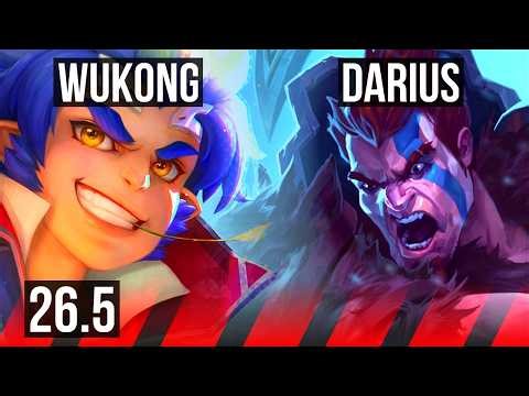 WUKONG vs DARIUS (TOP) | 47K damage, Good KDA: 24/3/3 | EUW Master | 26.5