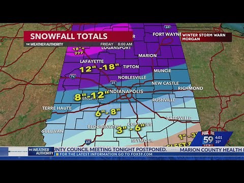 Indiana winter storm: 4pm updated weather forecast