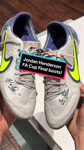 Jordan Henderson's 2022 FA Cup Final Match Worn & Signed Boots