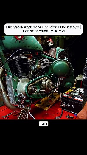 Die BSA M21: Motorradwerkstatt und TÜV im Fokus