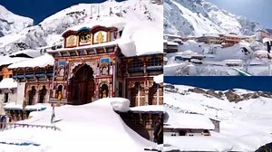Badrinath Dham Turns White after Snowfall Reported in Temple Premises