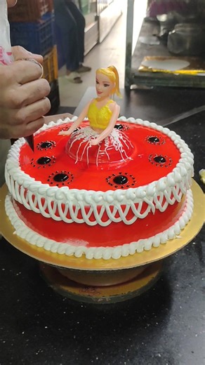 242 reactions | Full Red jelly design doll cake  #facebookvideo #tadycake #birthdaycake #viralreels #dollcake | Tadycake Follow | Facebook