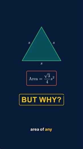 Equilateral Triangle Area Formula PROVED From Scratch