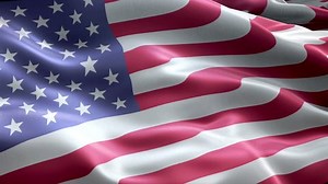 Flag Bajo Nuevo Bank. National flag of country or territory, slowly waving in wind.