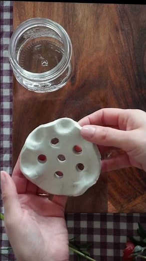 DIY Clay Flower Frog | Easy Air Dry Clay Craft #diycrafts #theworks #craftideas