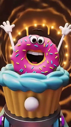 Donut Roller Ride 🍩 Funny video 3D Animation Short #shorts #funny #cartoon #memes
