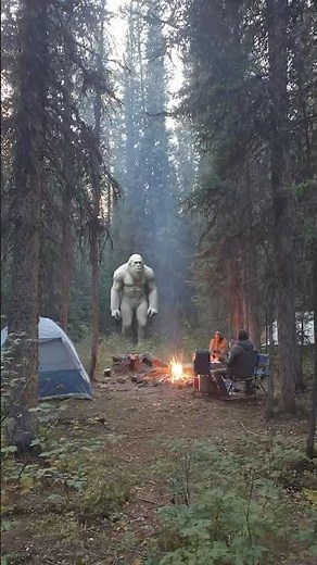 Trail Cam Captures Massive Humanoid Watching Campsite in Yukon