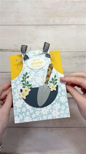 Apron Easel Card Tutorial | Fun Fold Garden Card Idea