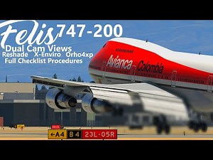 X-Plane 11 Felis 747-200 | Xenviro 1.16 El Salvador - Mexico City - T16000M - UltraRealisticHD