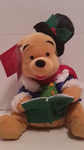 Disney 2002 Holiday Musical Dancer Winnie The Pooh 10" Jingle Bells Christmas