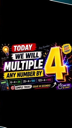 🚀🔥 Learn the fastest trick to multiply any number by 4 in just a few seconds! 🔥