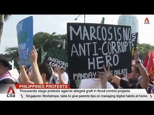 Thousands stage protests in Manila against alleged graft in flood control projects