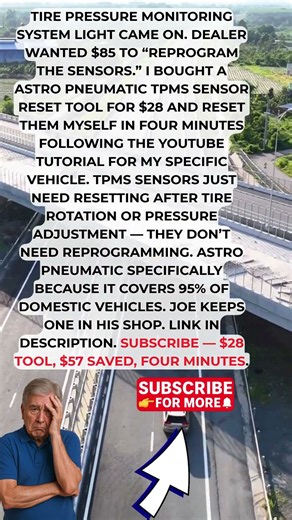⭐ TPMS light dealer scam? $28 ASTRO TOOL VS $85 RESET! 🗿 #shorts #carrepair #autofix