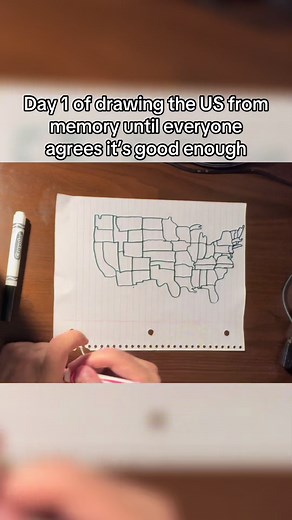 Drawing the US from Memory - Day 1 Challenge
