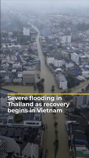 Severe flooding in Thailand as recovery begins in Vietnam | AJ #shorts