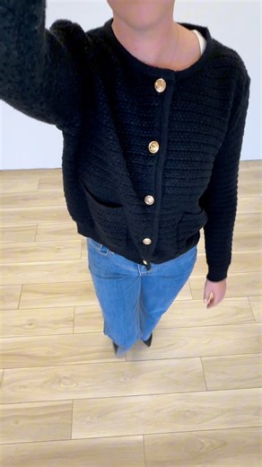 The Dionne Cardigan adding a touch of elegance to any outfit 🖤 Available online now in 3 colour ways | SHOP HERE: https://saltycrush.com/collections/new-arrivals?sort_by=manual&filter.v.availability=1 | Salty Crush