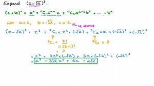 Expanding a Binomial Using the Binomial Theorem