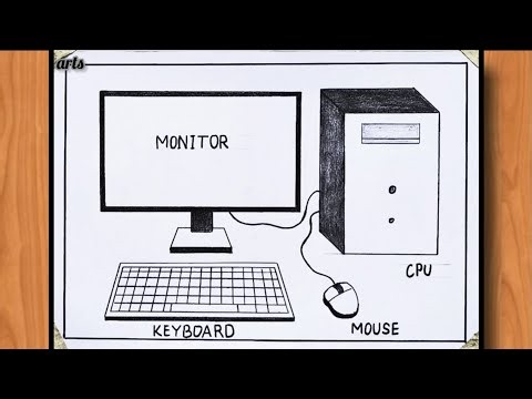Computer Drawing | How to Draw a Computer 🖥️ - Drawing Tutorial for Beginners.!!!