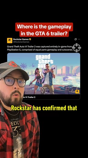 161K views · 1.8K reactions | Rockstar says the GTA 6 trailer is HALF gameplay and HALF cutscenes. Let’s see which scenes could be gameplay… #gta6 #gameplay #trailer #gtavi #grandtheftauto #rockstar #cutscene #cinematic #camera #hud #ps5 #realtime #render #mode #tv #fixed #angle #rdr2 #ign #gaming #videogames #graphics | IGN | Facebook