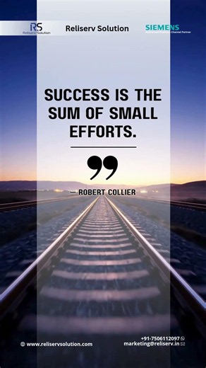 “Success is the sum of small efforts.” — Robert Collier