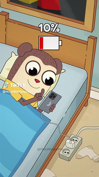 Charging Phone in Bed: A Relatable Animation Meme