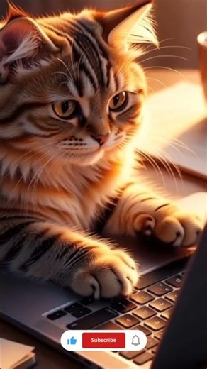 ever een a Cat enjoying typing??look at my Ai cat 😍💓#cat #shortfeed
