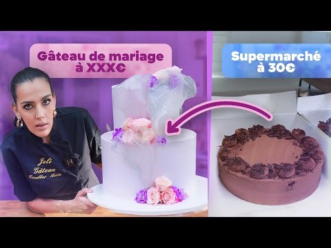 Transformer un GÂTEAU de SUPERMARCHÉ à 30€ en un GÂTEAU de MARIAGE à XXX€ !