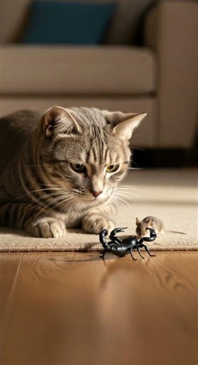Scorpion vs Mouse Cat’s Breathless Watch Epic Showdown Unfolds #wildlife #nature #battle