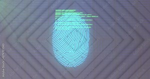 Bio metric fingerprint scanner and data processing against moving squares