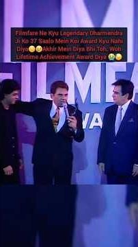 Dharmendra’s Emotional Filmfare Speech | Dilip Kumar’s Tribute to a Legend #bollywood #awards