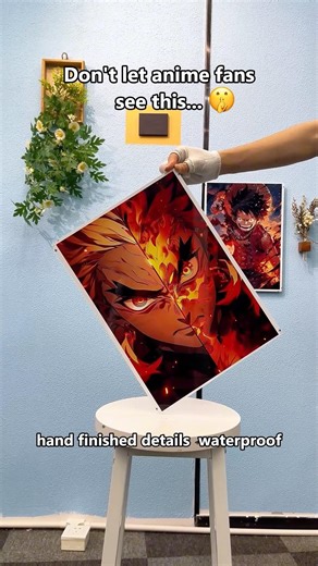 Custom Demon Slayer Rengoku iMetalPoster | Waterproof Frameless Decor for Anime Fans #iMetalPoster