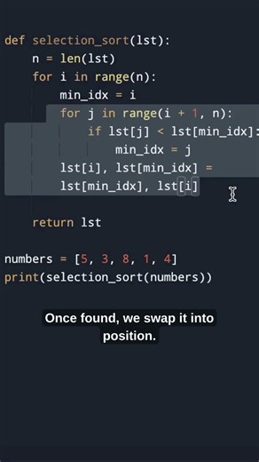 How Selection Sort Works in Python