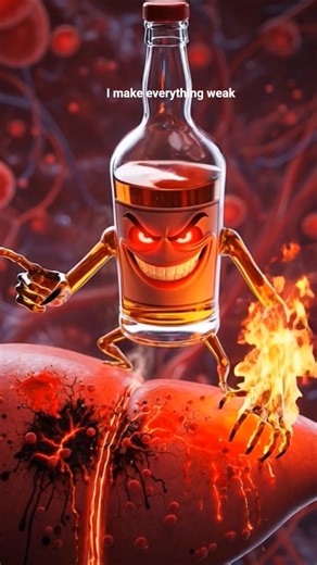 Alcohol vs Your Liver – A Dark 3D Animated Warning😱 #alcoholeffects #alcohol #shorts