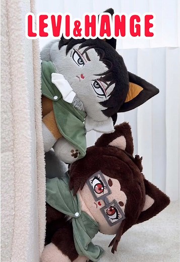 Levi Ackerman and Hange from Attack On Titan Merchandise
