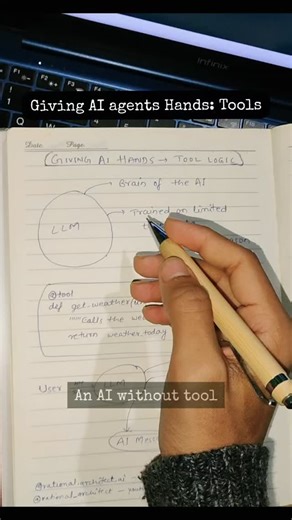 RationalistAI on Instagram: "Giving AI agents tools means equipping them with functions (like web search, API calls, code execution, data access) to perform real-world actions beyond just text generation, enabling them to reason, interact with systems (APIs, databases), fetch live data, and automate complex tasks. Tools: Functions or capabilities an agent can call (e.g., search, calculate, call an API) to achieve a goal. #aiagents #software #aiengineering #education #programming"
