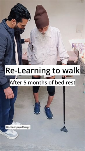Gait Training with Stick After 5 Months of Bed Rest