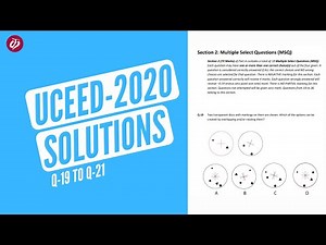 UCEED-2020 Solutions | Q19-21 |