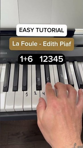 How to play La Foule - Edith Piaf #piano #pianotutorial #easytutorial #viral #pianomusic
