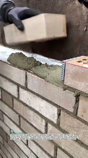 Perfect Brick Line Guide Tool! #masonry #construction #shorts