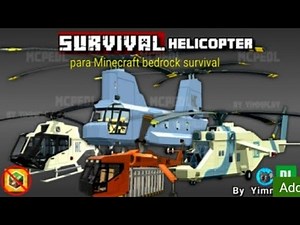 Survival Helicopters mods in Minecraft 1.20 add-on