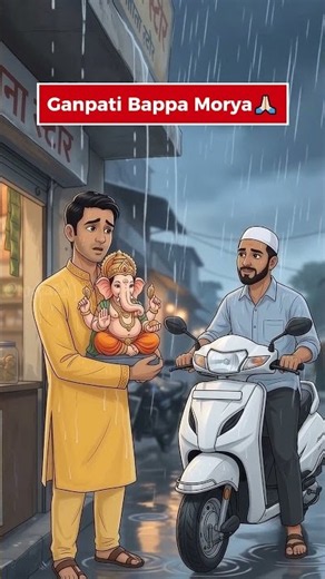 He Was Stranded in the Rain With Bappa… Then a Stranger Stopped ❤️🙏