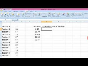 Frequency Distribution in Excel
