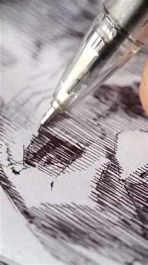 Hyper-Realistic Pen Art: Portrait Drawing ✍️✨ #Shorts #trandingshorts
