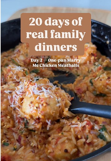 Marry Me Chicken Meatballs with Risoni Recipe