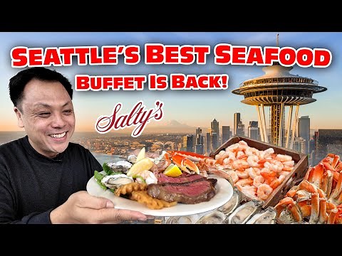 Seattle's Best Buffet is Back! The Legendary Salty's Seafood Brunch Buffet! Lobster, Prime Rib...